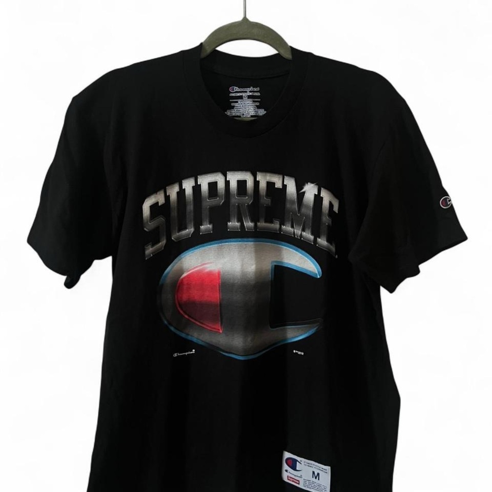Supreme® x Champion® Chrome Short-Sleeve Top – 'Black'